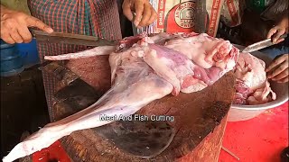 Excellent Pomfret Fast Fresh Goats Chest Cutting And Chopping Skills  Halal Meat Cutting [upl. by Eohce]