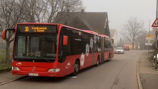 Im Winter ❄️ Mit dem 🚌 Buslinie 36 von FrMoosweiher nach ￼ Hochdorf StAgatha Weg🎄￼￼ [upl. by Elocen]