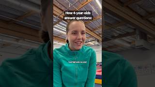 How 4yearolds answer questions gymnastics relatable clairbearskits [upl. by Ynnad]