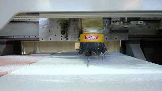 CNC cutting of unrolled developable strips of Corian [upl. by Eittocs]