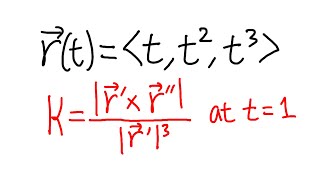 Calculus 3 how to find the curvature of a given vector function [upl. by Goth]