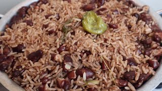 HOW TO MAKE JAMAICAN RICE PEAS  CARIBBEAN RICE amp PEAS [upl. by Leahcin]