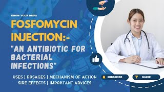 Fosfomycin Injection Uses Dosage Mechanism of Action Side effects amp Important advices [upl. by Odnalref]