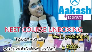 Aaaksh Byjus NEET course unboxingByjus courseAakash online coaching NEET course Fees [upl. by Willi209]