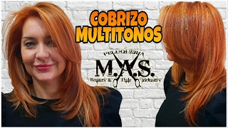 Tutorial Cabello cobrizo y mechas rubias Cooper Blondy Hair amp highlights Hair Tutorials paso a paso [upl. by Ydnas]