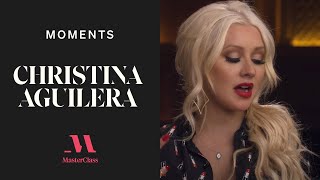 Christina Aguilera Trick Yourself into Hitting the High Note  MasterClass Moments  MasterClass [upl. by Aihtennek]