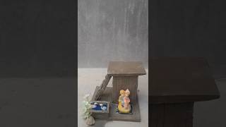 Mitti ka ghar shortfeed craft viralvideo claymitti clay clayart shortvideo video ghar [upl. by Eiralav756]