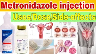 Metronidazole injection usesdosesideeffects  Metrogyl injection Metronidazole iv infusion Hindi [upl. by Milewski359]