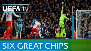 Six great UEFA Champions League chips featuring Falcao Messi amp Lampard [upl. by Satsoc505]