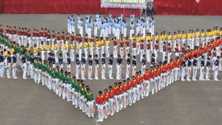 Sainik School Bijapur Anniversary Mass PT Rose Flower formation 15 Sept 2014 [upl. by Adnarram161]