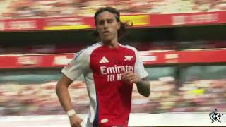 Riccardo Calafiori Debut For Arsenal vs Lyon  11082024 1080i HD [upl. by Htebazila]