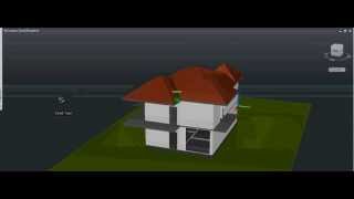 Modeli 3D i nje shtepie Autocad 2012 BLEDAR HAXHIA [upl. by Ranit]