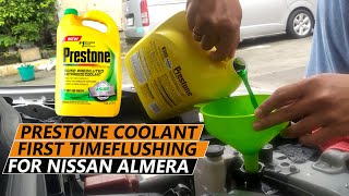 How Flush or Replace Coolant of Nissan Almera 2016 Using Prestone [upl. by Lawson]