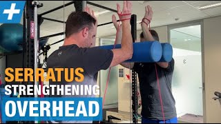 Serratus Anterior Strengthening in an Overhead Shoulder Press Movement  Tim Keeley  Physio REHAB [upl. by Trilbee]