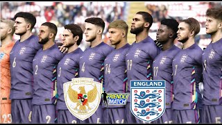 LAGA UJICOBA TIMNAS INDONESIA VS INGGRIS DI STADIO OLIMPICO THOM HAYE VS BELINGHAM  PES 2024 2K [upl. by Camus949]