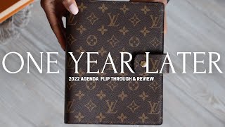 LOUIS VUITTON GM AGENDA ONE YEAR REVIEW  Setting Up My A5 Ring Planner For 2022 amp Flip Through [upl. by Akinom]