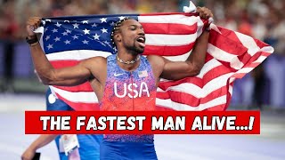 Noah Lyles Proved to be the fastest man alive wining 100meter final to claim Olympic Gold [upl. by Suelo]