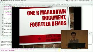 Yihui Xie  One R Markdown Document Fourteen Demos  RStudio 2020 [upl. by Onstad603]