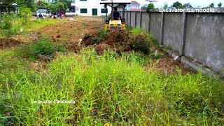 Great Project  Finally Strong Komatsu D20P Dozer Cleaning Land And Forest So Fast Good Working [upl. by Esinart]