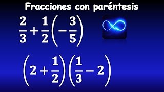 16 Fracciones con paréntesis suma resta multiplicación y división MUY FÁCIL [upl. by Rurik467]