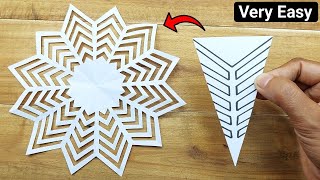 How to Make Paper Snowflake at Home  Diy Paper Snowflake Crafts  Diy Homemade Origami Paper Crafts [upl. by Enhpad]