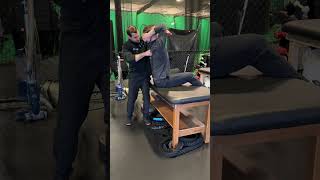 Seated Thoracic Spine Extension over quotV Grip Manual Therapy Subacromial Pain [upl. by Skantze]