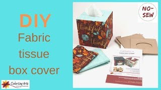 How to make fabric boxes fabric tissue box cover diy [upl. by Pickar]