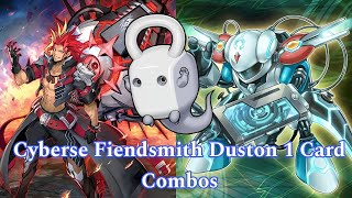 Cyberse Fiendsmith Duston 1 Card Combos  YuGiOh  Edopro by Arslan [upl. by Eidnak]