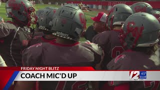 Friday Night Blitz Cranston West coach micd up [upl. by Ahselef]