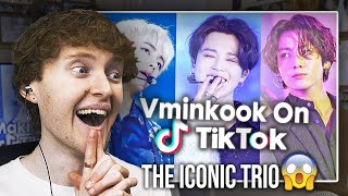 THE ICONIC TRIO BTS Maknae Line Vminkook TikTok Compilation 2021  Reaction [upl. by Etiuqram59]