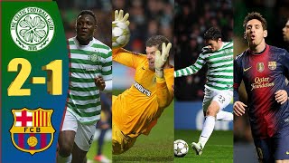 Celtic vs Barcelona 21  Historic Win  UCL 201213  Extended Highlights  English Commentary [upl. by Garlan]