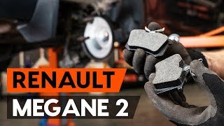 How to change rear brake pads RENAULT MEGANE 2 LM TUTORIAL AUTODOC [upl. by Gibrian]