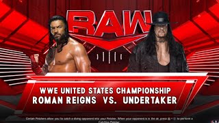 The Undertaker Vs Roman Reigns WWE 2k23 United States Championship  PS4 Gameplay [upl. by Nilesoj]