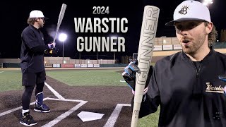 Hitting with the 2024 Warstic Gunner  BBCOR Baseball Bat Review new BBCOR distance PR [upl. by Arva]