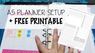 A5 DaytimerFilofax Planner Setup  Free Printable [upl. by Yditsahc]