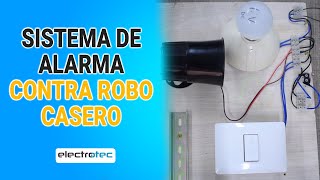 Sistema de alarma contra robos casero económico  Seguridad Residencial [upl. by Plume172]