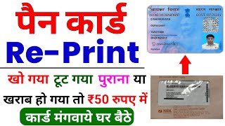 PAN Card Reprint Kaise Karen  Physical PAN Card Apply Online NSDL  e filling New Portal 20  pan [upl. by Ahsenad]