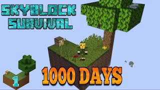 GOING MEGA IN 1000 DAYS Skyblock Survival Episode 1 [upl. by Kirsti]