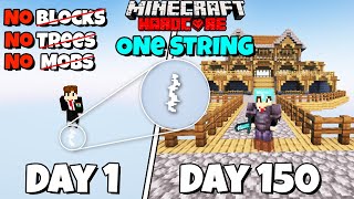 I Survived 100 Days on One String Minecraft Hardcorehindi [upl. by Imaj]