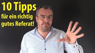 10 Tipps  für ein richtig gutes Referat  Lehrerschmidt [upl. by Alyosha]