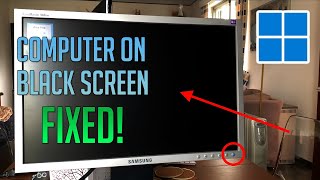 How to Fix Computer Turns on with Black Screen Monitor  No Display Signal [upl. by Ozneral193]