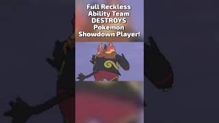 Full Reckless Ability Team DESTROYS Pokemon Showdown Player [upl. by Ahtikal]