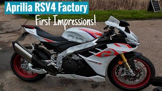 Aprilia RSV4 1100 Factory  First Impressions [upl. by Eunice]