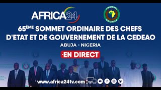 🔴En direct le 65ème Sommet ordinaire des chefs dEtat et de gouvernement de la CEDEAO  Nigéria [upl. by Yelyr]