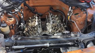 Nissan 350z cylinder head gasket removal process nissan 350z [upl. by Ruvolo]