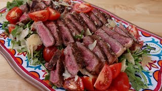 Recipe Italian sliced steak tagliata [upl. by Anilag]