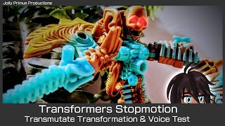 Transformers Stopmotion Transmutate voice and Transformation Test short video [upl. by Yna]