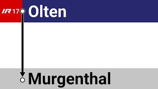 SOB Begrüssung • IR17 • Olten – Murgenthal Bauarbeiten Spätverbindung [upl. by Nodnarg]