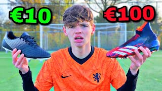 €10 Vs €100 Voetbalschoenen Bizar [upl. by Gaskins]