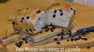 Recette de Pain Maison aux raisins et canelle facile et rapide [upl. by Frymire]